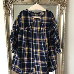 GIRLS | GAP Plaid Spring Dress with Poncho